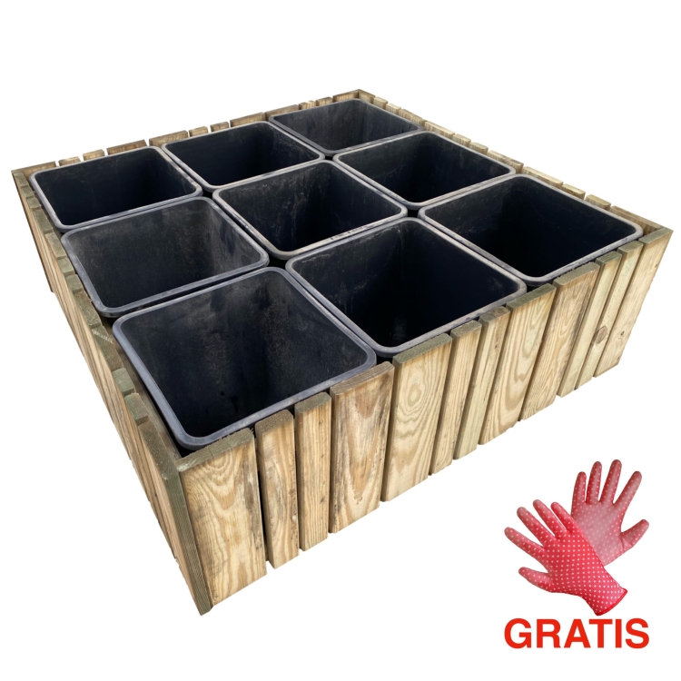 drewniana-grzadka-podwyzszona-80x80x30-rekawiczki-ogrodowe-gratis